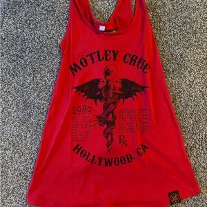 Red Motley Crue Graphic Tank Top